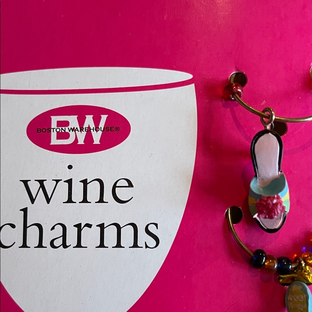 Boston Warehouse Multicolor Shoe Wine Charms